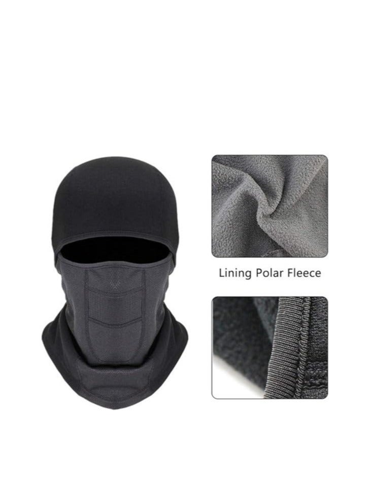 Captaintech Balaclava Ski Mask - Winter Face Mask for Men & Women - Cold Weather Gear for Skiing, Snowboarding & Motorcycle Riding, Windproof Fleece Thermal Full Face Mask Cold Weather Gear(Black) - Image 5