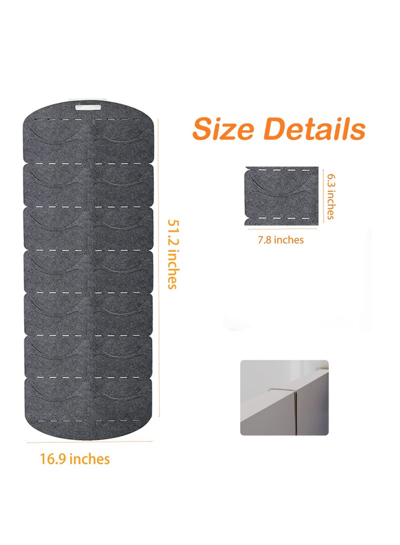 SYOSI Over the Door Hat Rack, Door Baseball Caps Hat Organizer with 14 Pocket Baseball Hat Organizer, Cap Rack Storage Display Hanger Bag, Felt Hats Collection for Closet Wall - Image 2