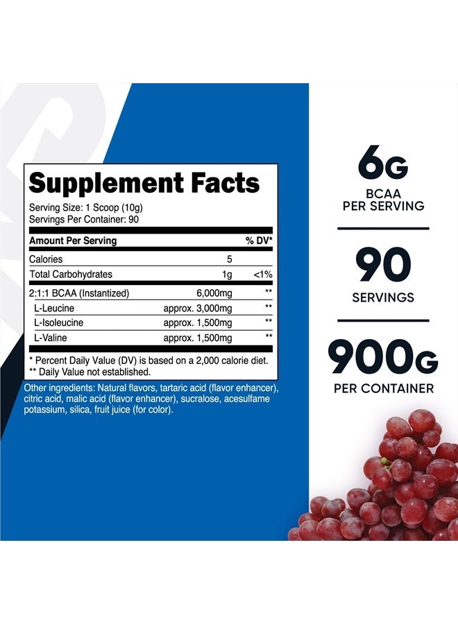Nutricost مسحوق BCAA بنكهة العنب، 90 وجبة، نباتي، غير معدّل وراثيًا - Image 4