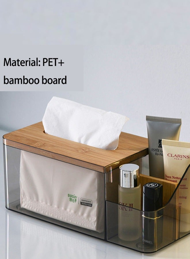 Wood Tissue Box Cover for Disposable Paper Facial Tissues, Wooden Rectangular Tissue Box Holder for Storage on Bathroom Vanity, Countertop, Bedroom Dresser, Night Stand, Desk  - Image 4