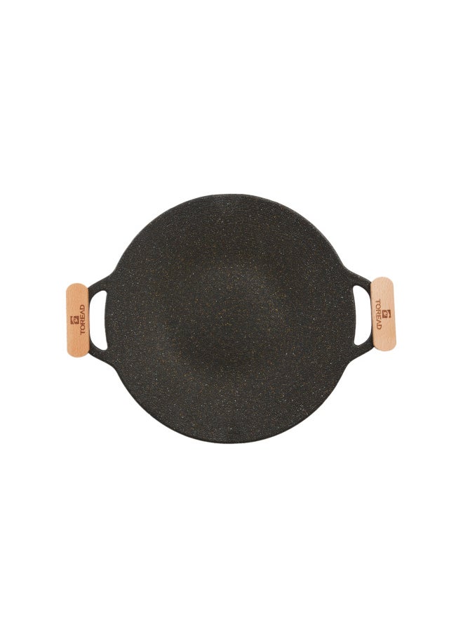 TOREAD Large Double-Ear Wood Handle Grill Pan - Outdoor Cooking Essential  - Image 1