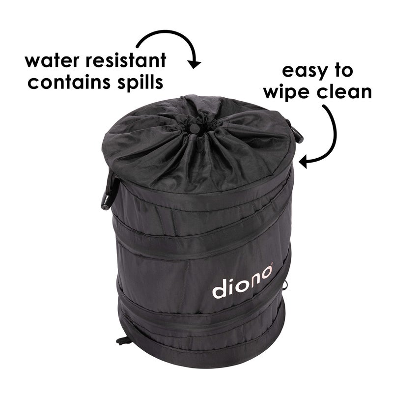 Diono Pop-up Trash Bin, Collapsible Car Trash Can Portable, Small, Leak Proof, Perfect For Keeping Car Clean, Black - Image 4