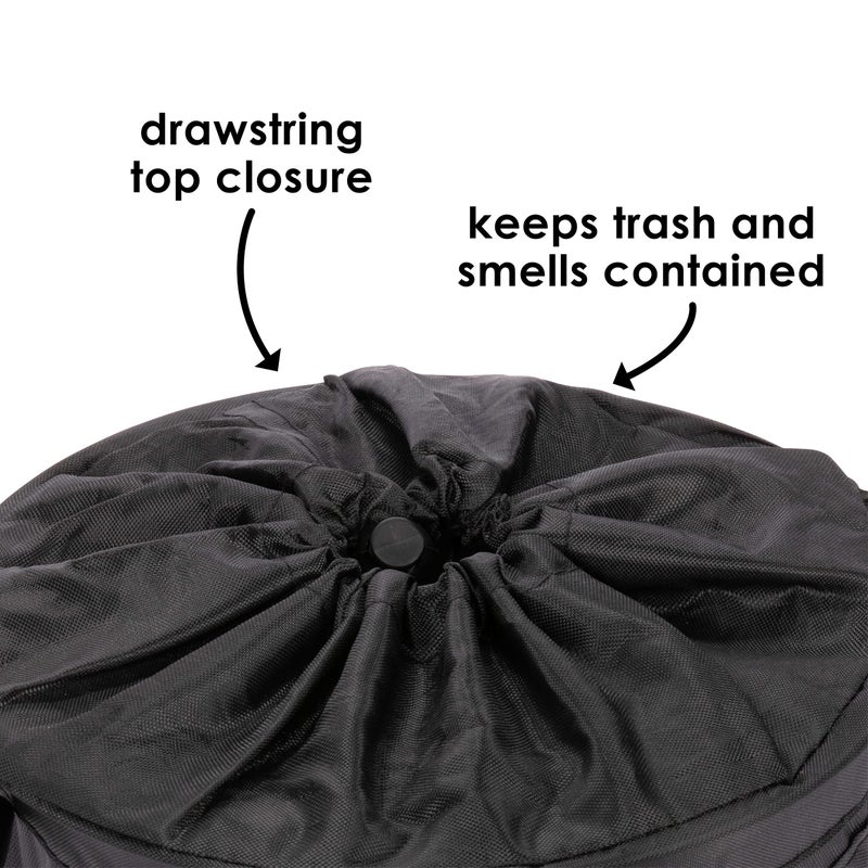 Diono Pop-up Trash Bin, Collapsible Car Trash Can Portable, Small, Leak Proof, Perfect For Keeping Car Clean, Black - Image 5