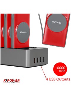KPOWER 6in1 Station Power Terminal With 10000mAh Power QC Wireless Power Banks/ Rapid Re-Charging Station/Built-In Safeguards/ Charging Base Input  - Image 5