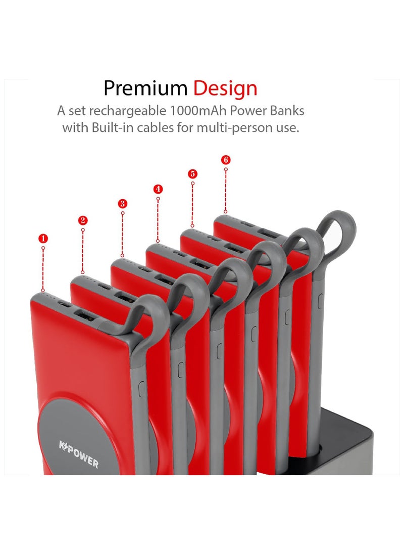 KPOWER - 6in1 Station Power Terminal With 10000mAh Power QC Wireless Power Banks/ Rapid Re-Charging Station/Built-In Safeguards/ Charging Base Input - Image 1