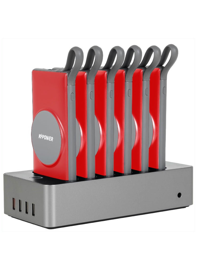 KPOWER - 6in1 Station Power Terminal With 10000mAh Power QC Wireless Power Banks/ Rapid Re-Charging Station/Built-In Safeguards/ Charging Base Input - Image 1