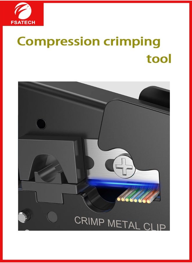 FSATECH CAT5/5e CAT6/6a CAT7 Modular Crimp Tool (Shielded and Unshielded Crimping)  - Image 4