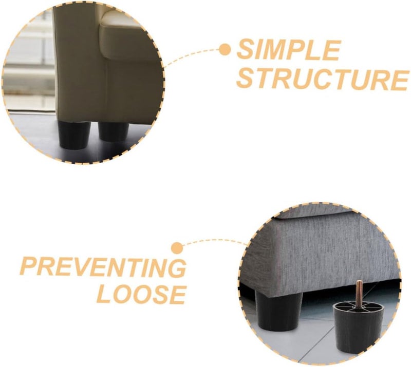 Most item matching trendy design jojofuny 8pcs Furniture Feet Levelers Plastic Risers for Sofas Cabinets Installation Noise Reduction Height Stabilizers for Enhanced Stability Newly stocked local goods Pop-area nearby warehouse Market aligned local stock Sand resistant Balanced universal design Dense area priority deliver Elegant practical design Versatile application All user affordable trusted quality Trendy varied sizing alternatives Repeated assemble detach compatible Coast & inland available Multi-use well optimized build Gulf standard sizing alternatives Quick use-switch compatible build Repeated detach compatible build Cost effective global grade quality Indoor outdoor use Easy hand assemble compatible Desert area eligible deliver Shock rubber edge Smooth joint Safe material Gulf market standard build - Image 3