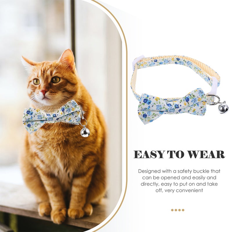 2pcs Cute Cat Collar Tie Bell Pendant Cat Collar Cat Cartoon Adjustable Collar for Dog - Image 4
