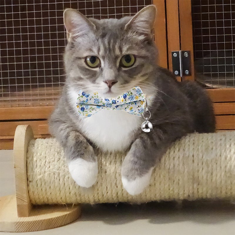 2pcs Cute Cat Collar Tie Bell Pendant Cat Collar Cat Cartoon Adjustable Collar for Dog - Image 3