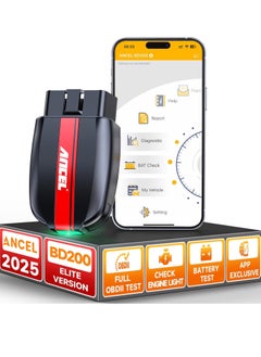 Ancel BD200 OBD2 Scanner Bluetooth - Code Reader Check Engine Diagnostic Scan Tools with Car Battery Test, Exclusive App On iOS & Android, Wireless OBDII Adapter Works for 1996 Newer Vehicles  - Image 1