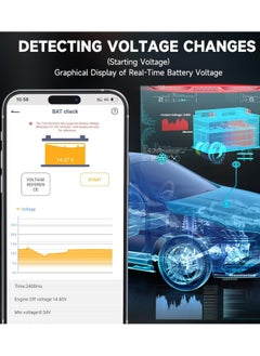 Ancel BD200 OBD2 Scanner Bluetooth - Code Reader Check Engine Diagnostic Scan Tools with Car Battery Test, Exclusive App On iOS & Android, Wireless OBDII Adapter Works for 1996 Newer Vehicles  - Image 3