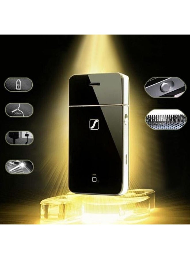2055 Reciprocating Electric Rechargeable Shaver – Beard Razor with Floating Head (Black) - Image 4