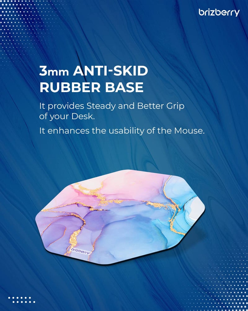 ARTBRIZ® Brizberry Pro-X2 Mouse Pad, Optimised for Speed and Precision, Premium Anti Skid Rubber Base, for Office Desktop Laptop PC Mac, 240 x 240 x 3mm (201O - Pack of 2) - Image 3