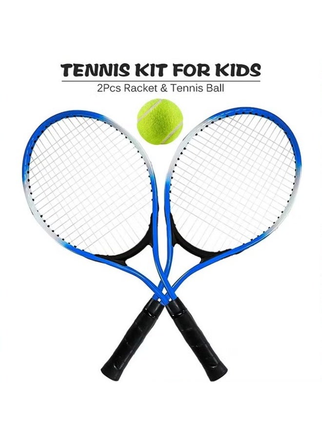 EETU Tennis Rackets,2 Players Recreational Kids Tennis Rackets With 1 Tennis Ball And Cover Bag,52cm Super Lightweight Tennis Racquets For Beginners Youth Kids,Blue - Image 5