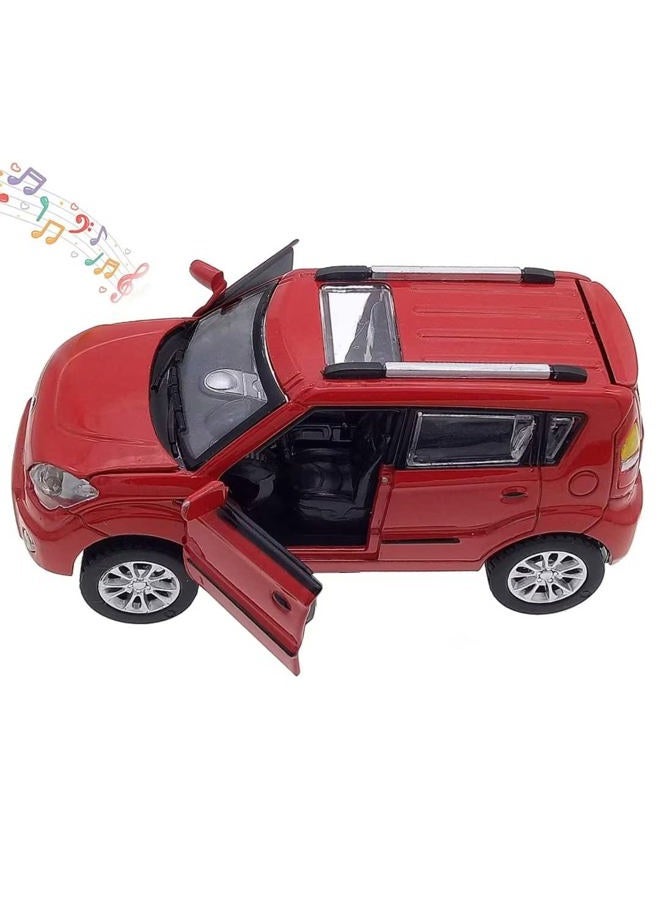 Mzexoma Car Toys for 3 4 5 6 7 Year Old Boys Kia Soul Toy Cars for Boys Age 3-8 Diecast Metal Car Models with Light and Sound, Pull Back Toy Cars Gift for Kids Red - Image 1