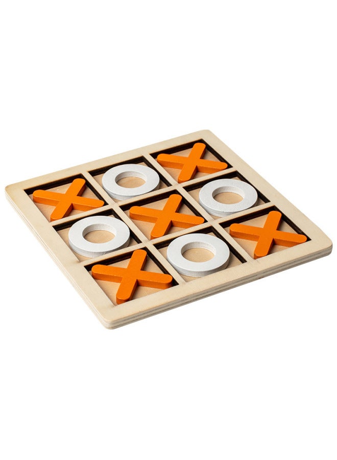 Wooden Xo Three-piece Well-shaped Chess Toy Jiugongge Three-piece Chess Parent-child Interactive Desktop Battle Game Board - Image 5
