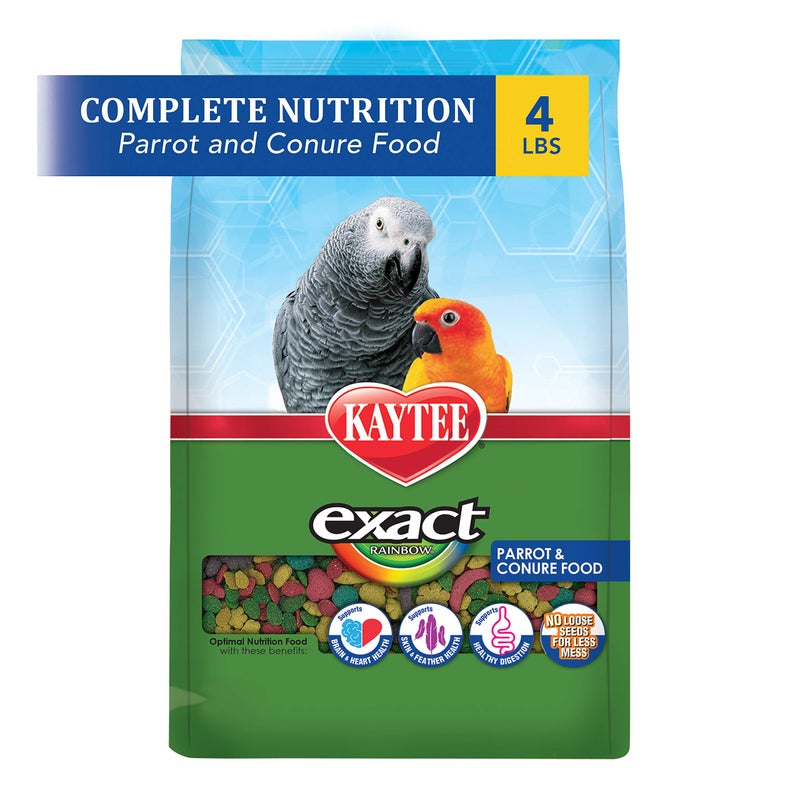 Kaytee Exact Rainbow Pet Parrot & Conure Food, 4 Pound - Image 2