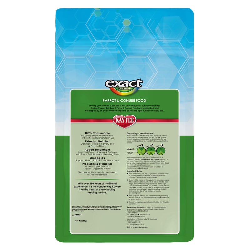 Kaytee Exact Rainbow Pet Parrot & Conure Food, 4 Pound - Image 3