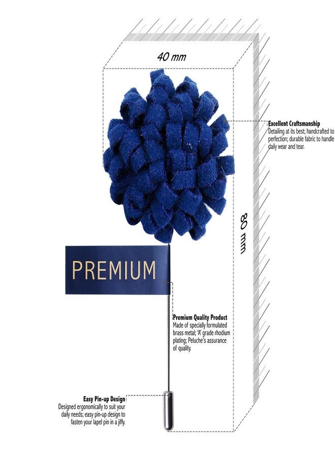 Peluche A Glorious Crescendo Blue Brooch for Men - Image 2