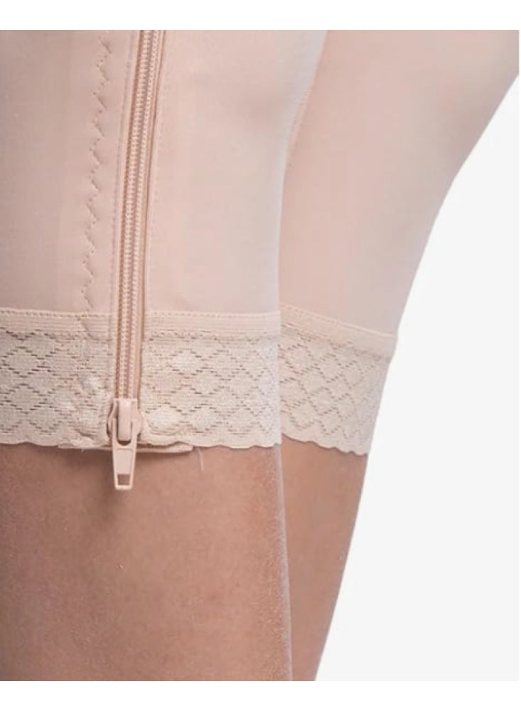 HT Full-body medical compression corset to support recovery after liposuction, tummy tuck and body sculpting, reduces swelling, improves blood circulation and provides firm and comfortable support, medical beige, HT, (large) - Image 4