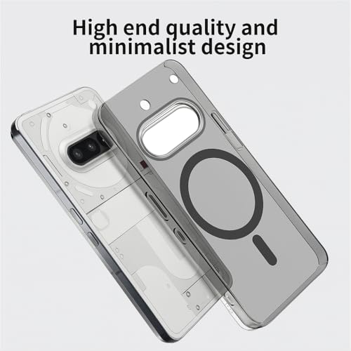 SHINESTAR Shockproof Ultra-Hybrid Back Case Cover for Nothing Phone 3a 5G | Crystal Clear Transparent Case | MagSafe Compatible Back Cover for Nothing Phone 3a 5G | Black - Image 4