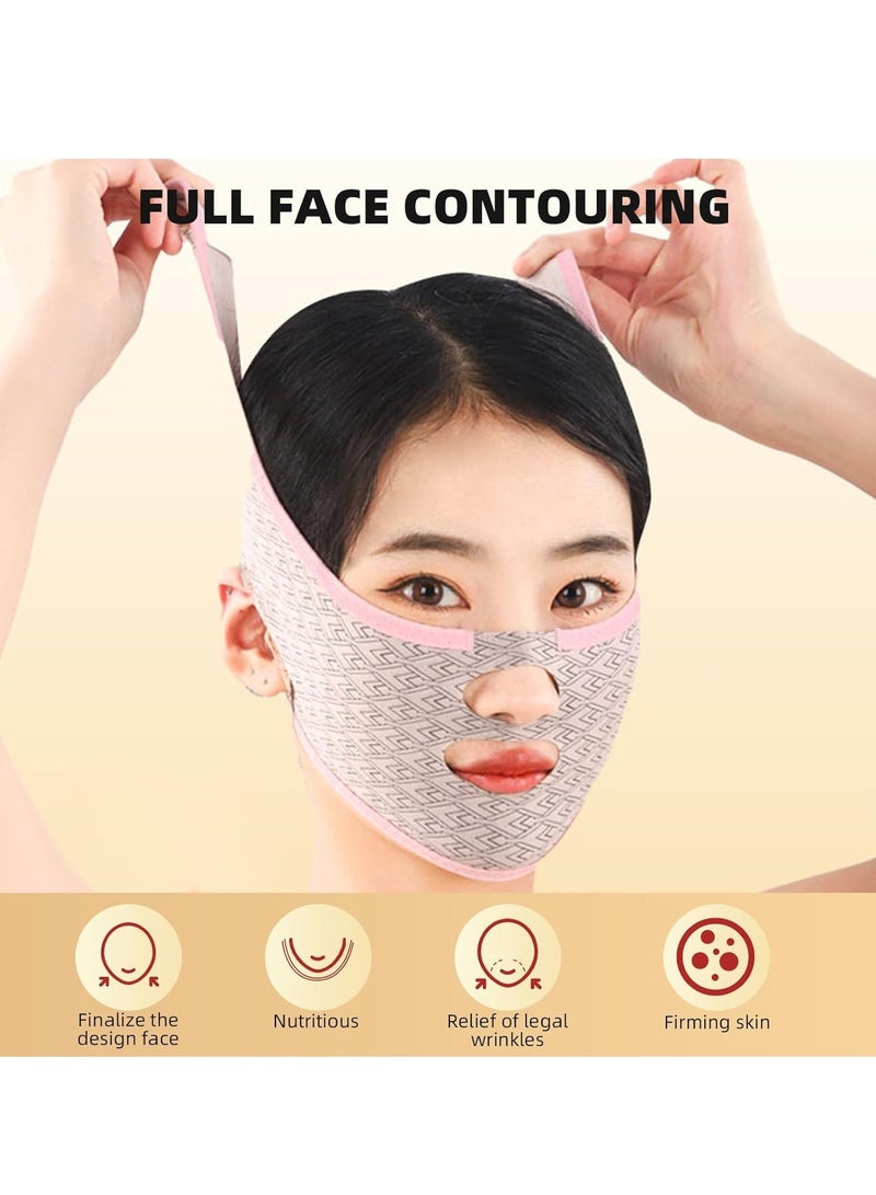 Excefore V-Line Lifting Tape, V Line Lifting Face Slimming Mask， a reusable sculpting mask, redefines comfort and breathes confidence with our double-chin reducer and face-slimming tape - Image 2