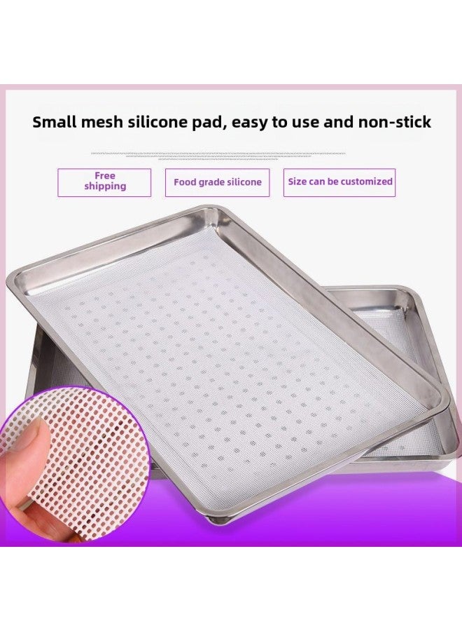 Silicone Pad Steamer Cloth Steamer Drawer Non-stick Steamed Car Steamed Cloth Steamed Bread Pad Silicone Steamed Bread Steamed Bread Pad Rectangular-Size:Square  2 Pieces - Image 1