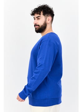 KANGOL Men Ribbed Neck Solid  Long Sleeves Sweatshirt, Blue  - Image 2