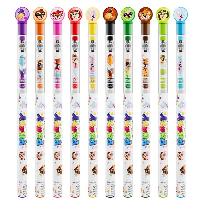 Scentco Party Smencils - Patented Gourmet Scented Graphite HB #2 Pencils made from Recycled Newspapers, 10 Count, Gifts for Kids, School Supplies - Image 5