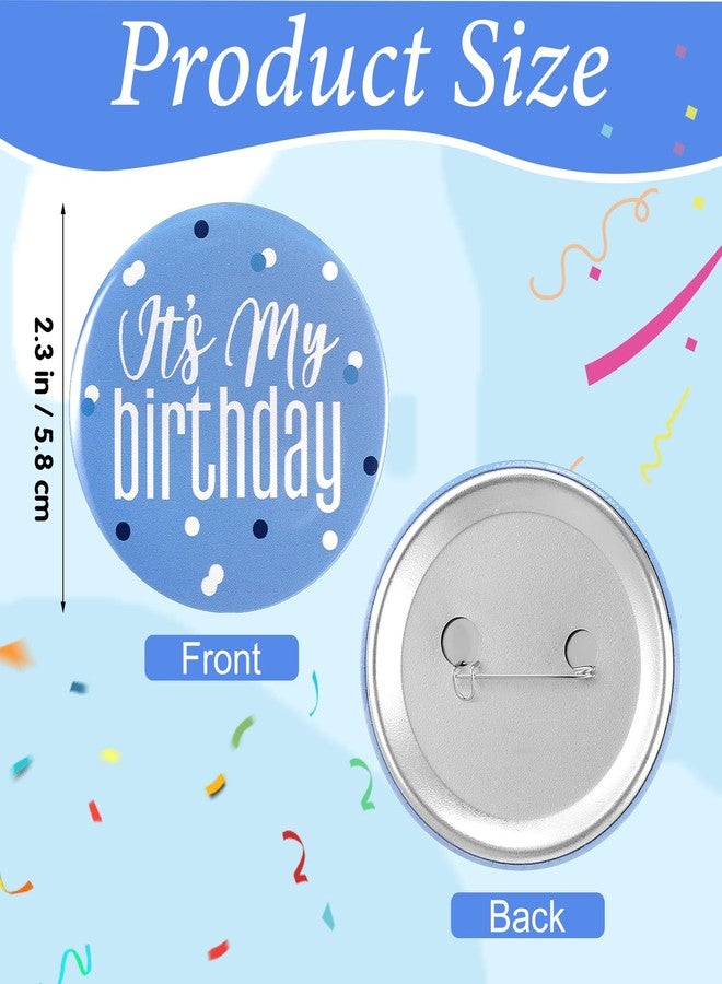 مجموعة من 4 دبابيس عيد ميلاد سعيد، أزرار عيد ميلاد، دبابيس متينة من الصفيح مكتوب عليها "عيد ميلادي" للبنات والأولاد والرجال، زينة حفلات، (لونان) - Image 3