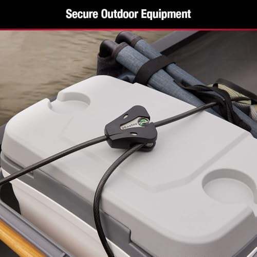 Master Lock Black Python Bike Lock with Key, Adjustable Metal Cable Lock has a Weather Resistant Vinyl Coating for Outdoor Equipment, Bicycles, Trail Cameras, 6 Feet Long, 8418D - Image 3