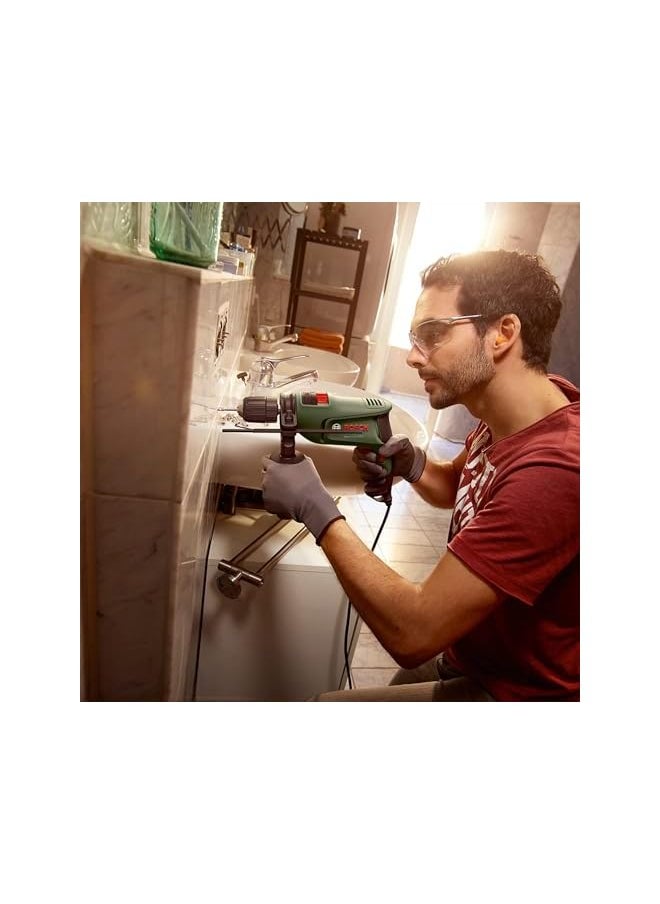 BOSCH - Easy Impact 600 Impact Drill Fast And Easy Drill For Electronic Speed Control Trigger Enabled When Drilling Effortless Drilling In Up To 12 Mm And Wood Up To 25 Mm Power 600 W - Image 1
