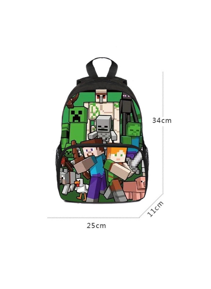 Minecraft backpack schoolbags for teenagers and primary school students men and women leisure sports backpacks - Image 2