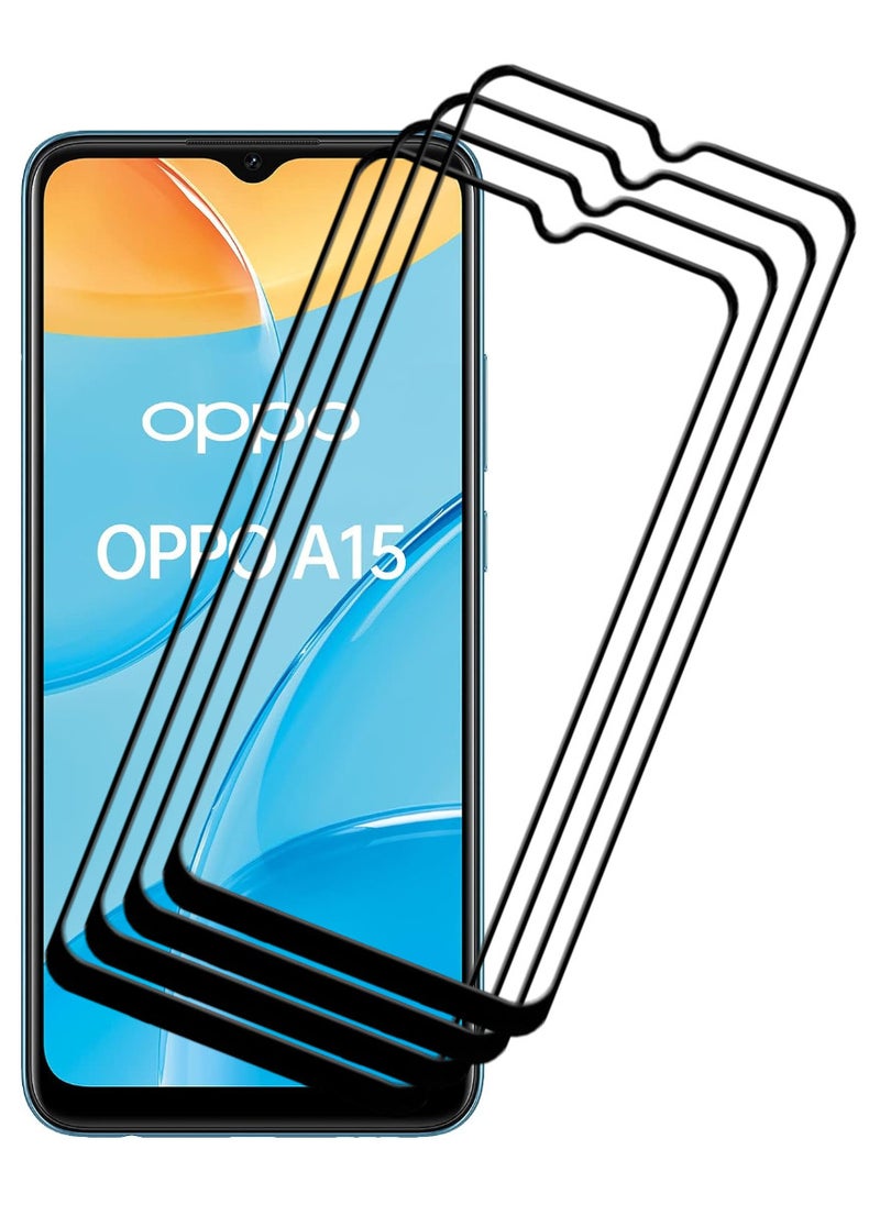 ACLIX 4 Pieces Antistatic ESD Dustproof Premium Quality High Definition Tempered Glass Screen Protector Designed For Oppo A15 - Image 1