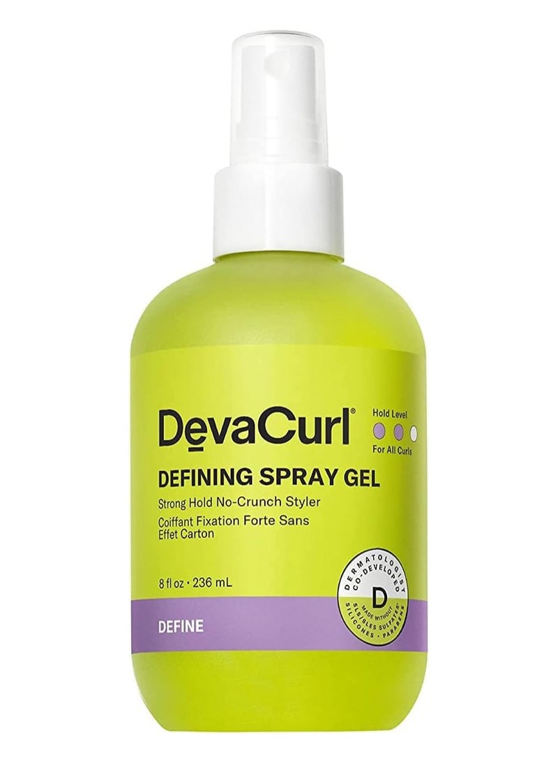DevaCurl Defining Spray Gel Strong Hold No-Crunch Styler, Bright Breeze, 8 Fl Oz - Image 1