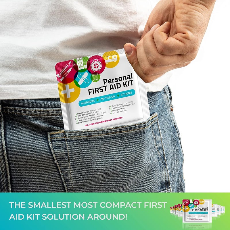 pH Advantage Portable Travel Size First Aid Kit  Perfect for Home Office Car School Business Travel Hiking College and Outdoors  Individually Wrapped Medical Kit Products Multi Color - Image 4