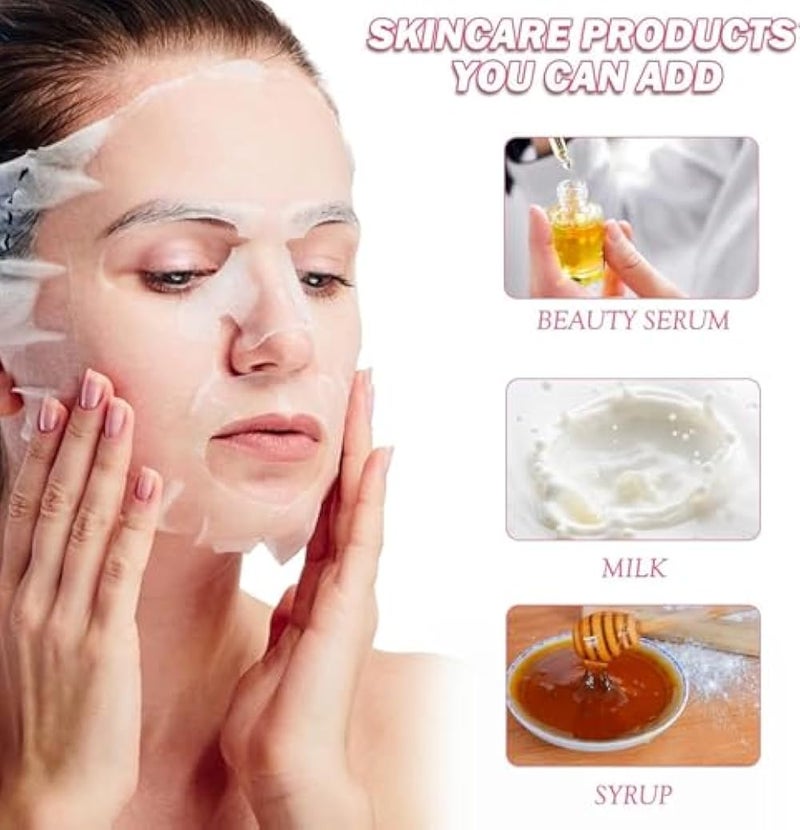 Facial Mask Sheet Paper WHITE Compressed Facial Mask Non-Woven Compressed Sheet Mask Skin Care DIY for Men and Women (pack of 10) - Image 4