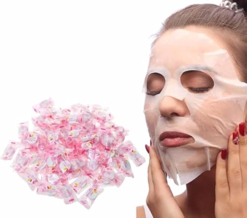 Facial Mask Sheet Paper WHITE Compressed Facial Mask Non-Woven Compressed Sheet Mask Skin Care DIY for Men and Women (pack of 10) - Image 1