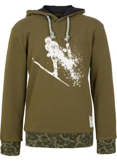 BRZ Collection Skier Printed Hooded Sweatshirt Boy  - Image 2
