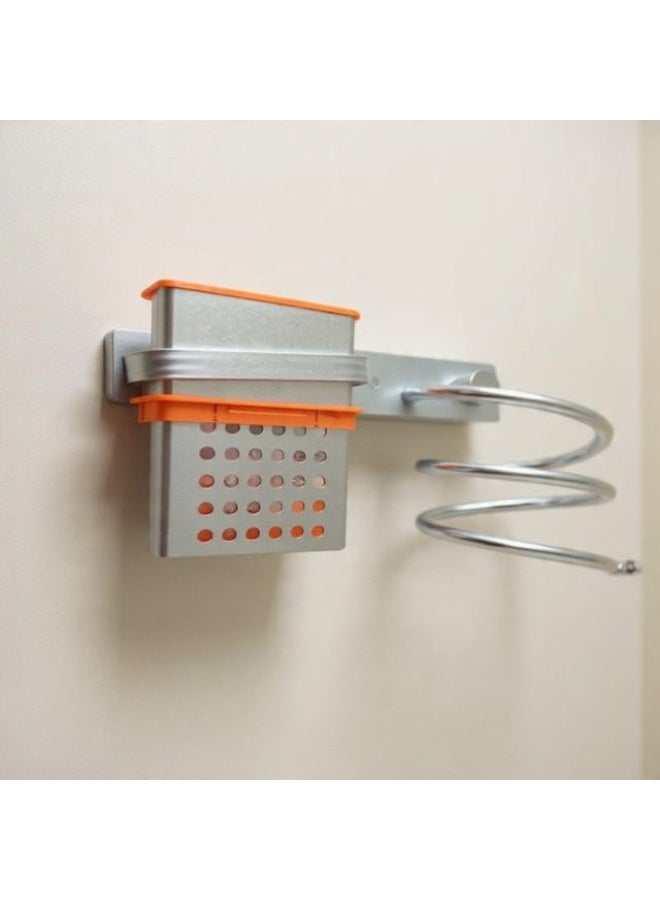 MX-42 Silver Hair Dryer Holder – Elegant Hair Styling Tool Organizer