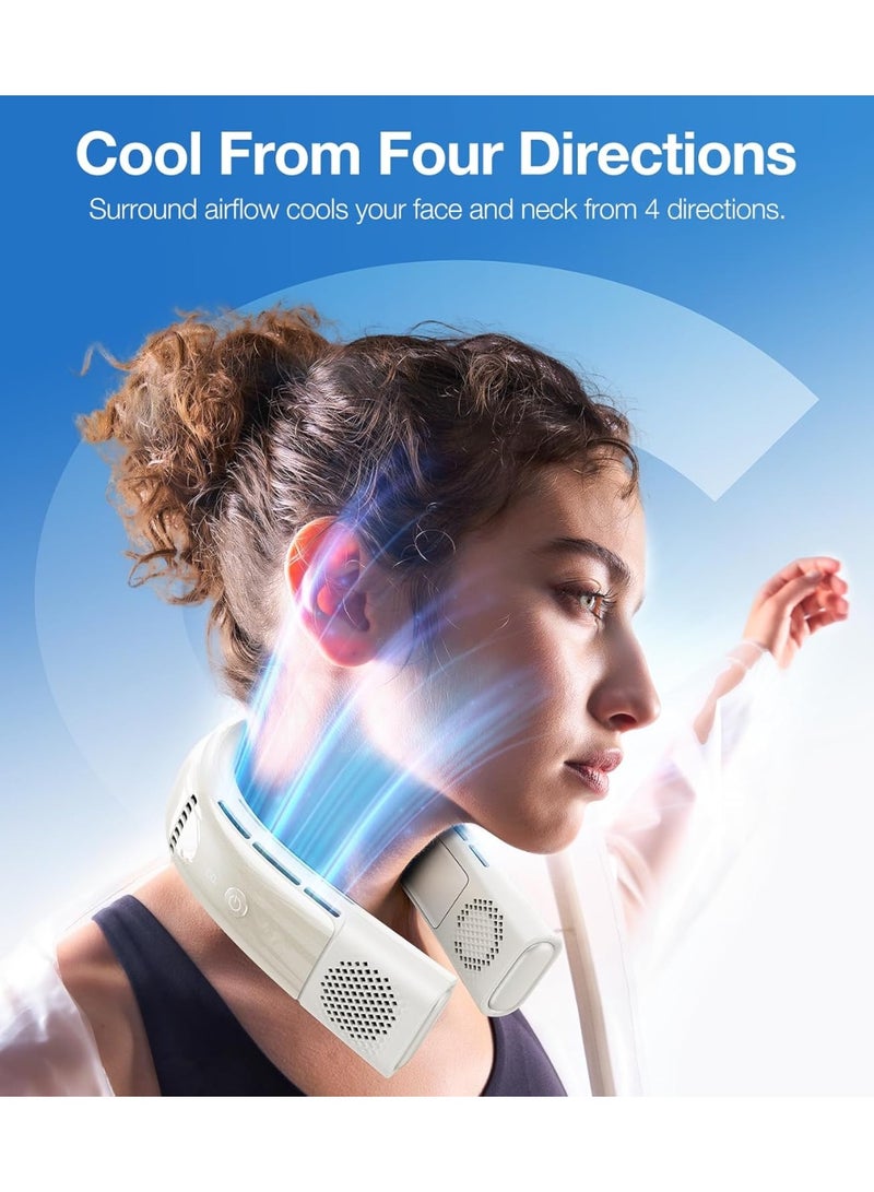 TORRAS 2025 COOLiFY 2S Neck Fan, 3 Model, 3-28H Extended Battery Life, Neck Fans that Blow Cold Air, Neck Air Conditioner, Cooling Neck Fan for Work,Hiking,Travel. Gifts for Dad Husband Father, White - Image 3