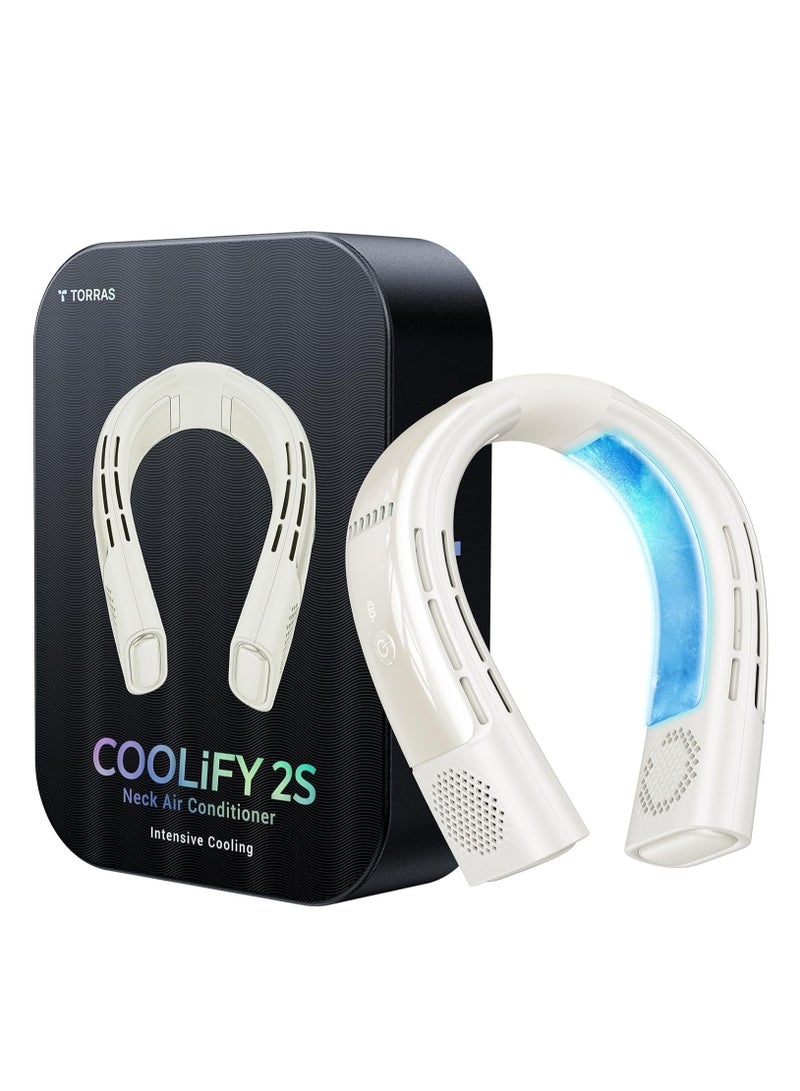 TORRAS 2025 COOLiFY 2S Neck Fan, 3 Model, 3-28H Extended Battery Life, Neck Fans that Blow Cold Air, Neck Air Conditioner, Cooling Neck Fan for Work,Hiking,Travel. Gifts for Dad Husband Father, White - Image 1