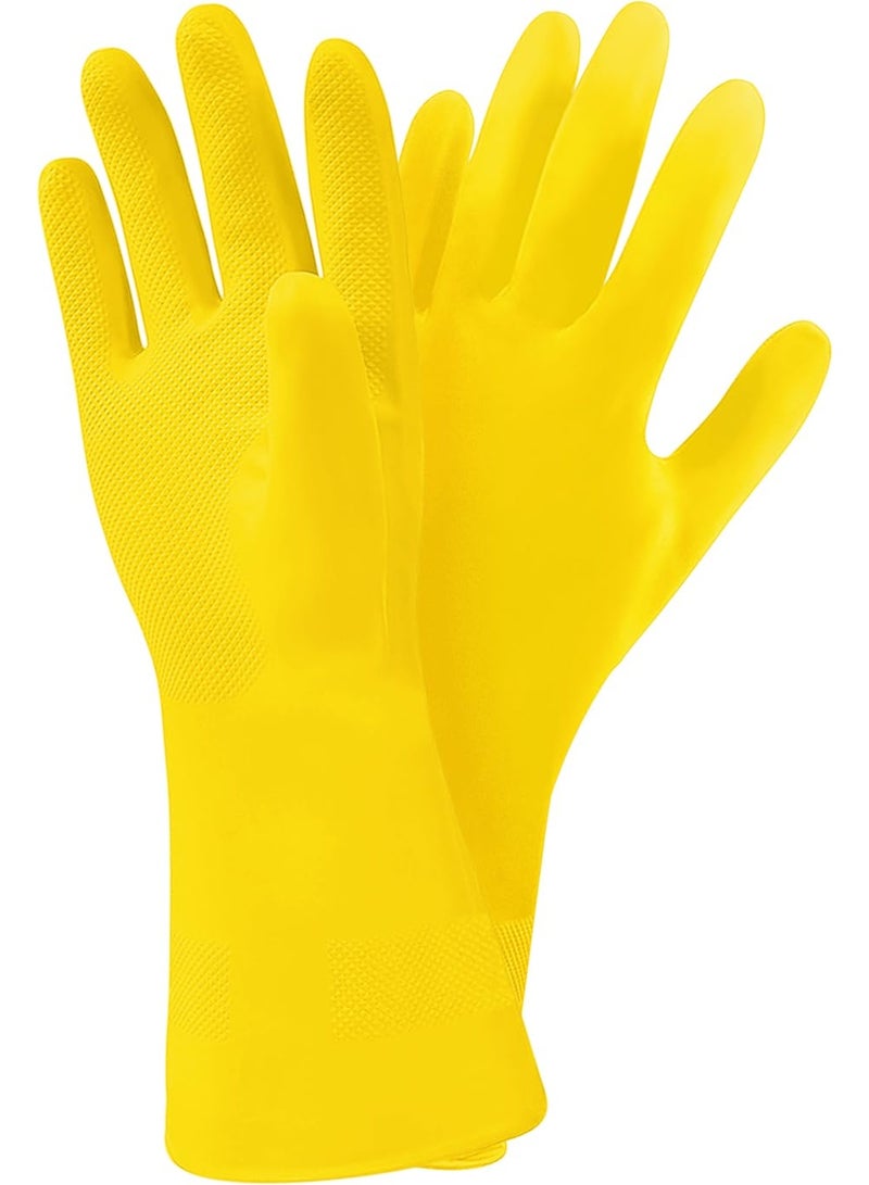 Kitchen Gloves, Reusable Dishwashing Gloves, 3 Pairs Natural Rubber Gloves with Non-Slip Grip for Household Chores - Image 3
