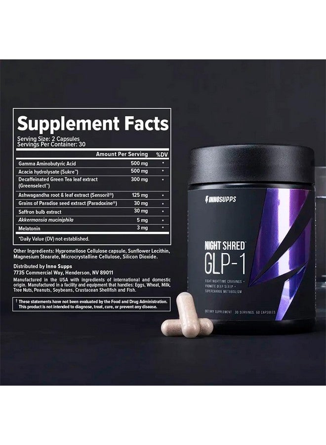 InnoSupps Night Shred™ GLP-1 | Nighttime Fat-Burner + Sleep Support | Appetite, Metabolism & Stress Support | Akkermansia + Ashwagandha | 60 Capsules. 30 Servings. - Image 5
