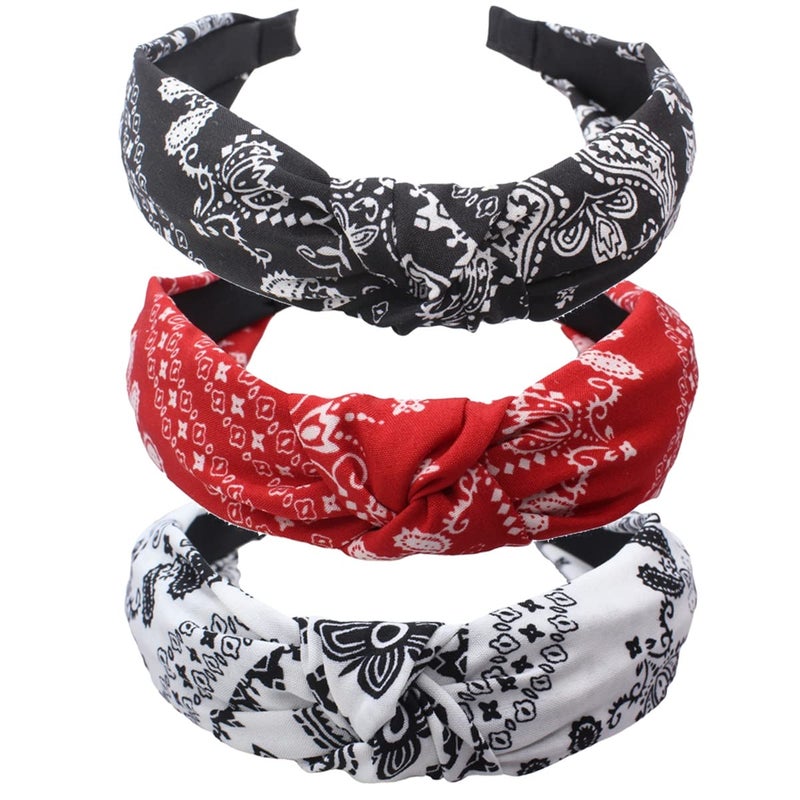 Lvyeer Bandana Headbands for Women Knotted Headband Fashion Chiffon Fabric Hairband for Women and Girls Cute Hair Accessory KnottedB - Image 3