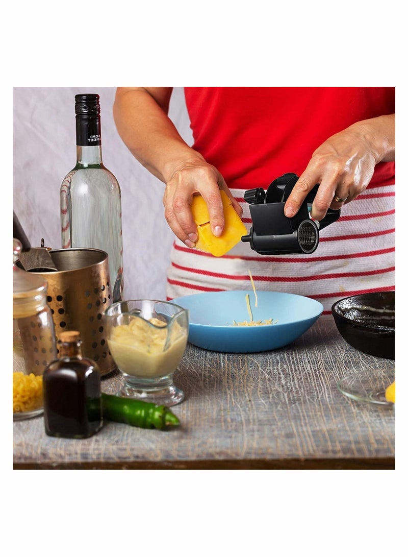 Excefore Cheese Grater Rotary Manual Handheld Cheese Grater, with Stainless Steel Drum for Grating Hard Cheese Chocolate Nuts Kitchen Tool  - Image 2