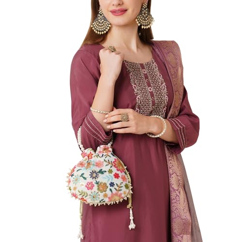Lavie Women's Jiya Floral Embriodered Potli | Ladies Purse Handbag - Image 2