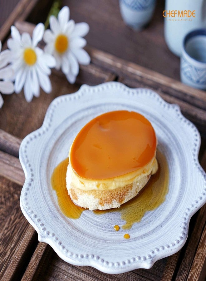 شيف ميد قالب تشيز كيك صغير من CHEFMADE، 3.7 بوصة، 4 قطع، غير لاصق، بيضاوي الشكل، مناسب لخبز الكيك والخبز في الفرن الكهربائي (لون ذهبي شامبانيا) - Image 3