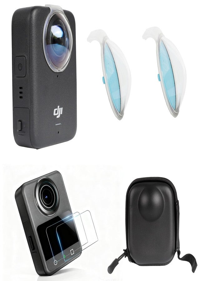 PellKing Lens Guards for DJI Osmo 360,Lens Protector with Camera Case and Screen Protector Accessories Kit for DJI Osmo 360 Panorama Camera - Image 1